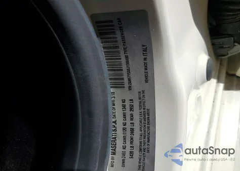 2018 Maserati Ghibli S z USA, uszkodzony, nr VIN ZAM57YSA8J1300480